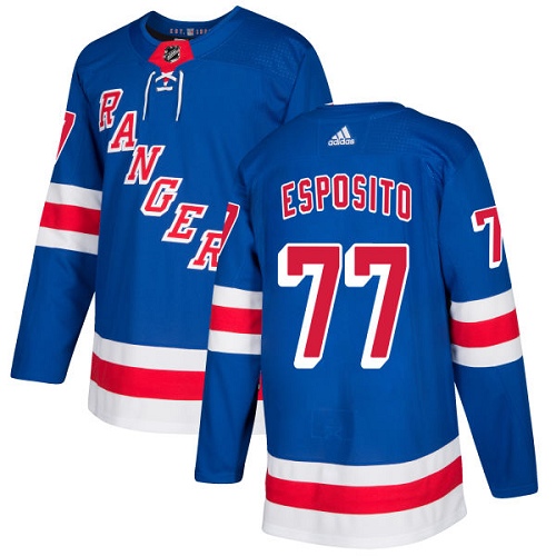 Adidas Men New York Rangers 77 Phil Esposito Royal Blue Home Authentic Stitched NHL Jersey